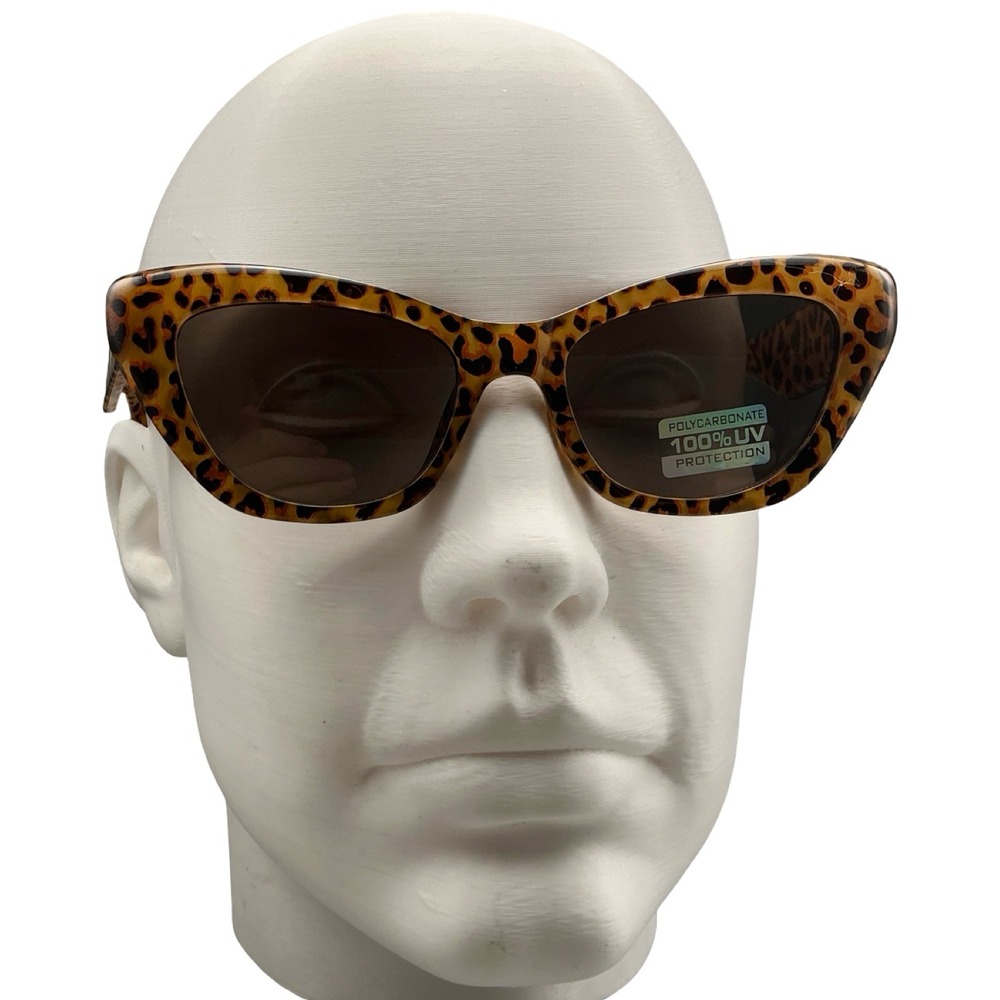 Unbranded Leopard Print Cat Eye Sunglasses UAP04732A4-94B Brown Retro UV